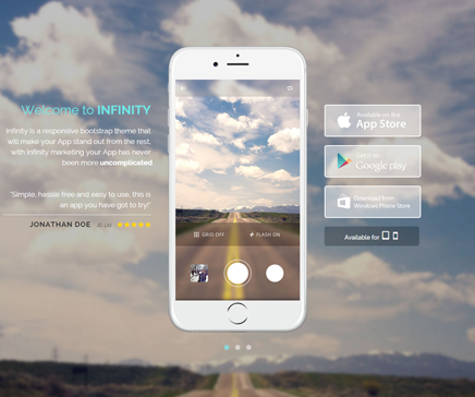 infinity free cover bootstrap template